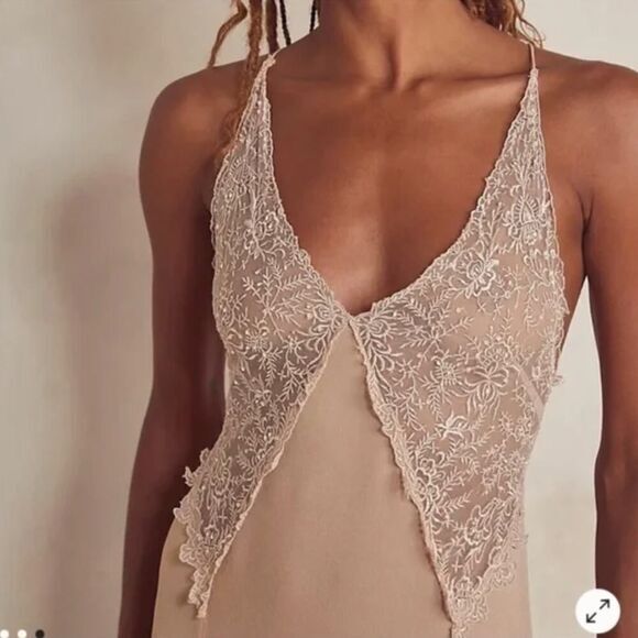 New! Free People Current Obsession Maxi Slip in Pink Sand Dune, size S - Picture 2 of 16